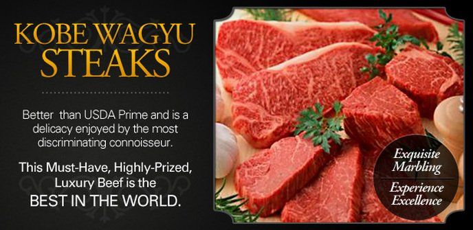 Kobe wagyu steaks are better than usda prime and is a delicacy enjoyed by the most discriminating connoisseur