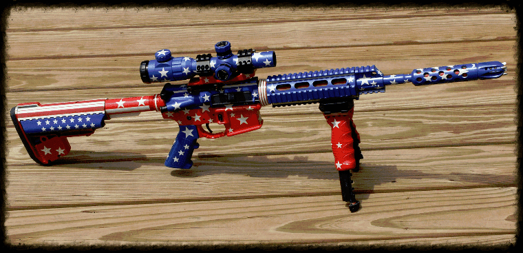 Starts and stripes AR15