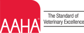 AAHA logo: Red block with