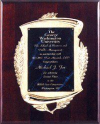 Rosewood Piano finish Laurel Wreath plaque