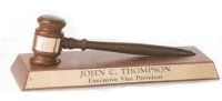 Solid Walnut Stand With Gavel