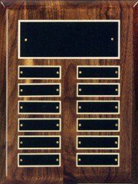Hi-Gloss Walnut Finish Perpetual Plaques