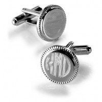Silver Beaded Cufflinks