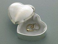 Silver Heart Keep Sake Box