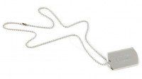 Nickleplated Dog Tag With Chain