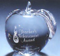 Crystal Apple Paperweight