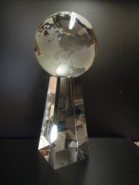 Optic Crystal Globe Tapered Column