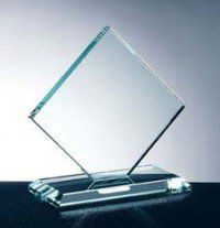 Jade Square Award With Jade Glass Base