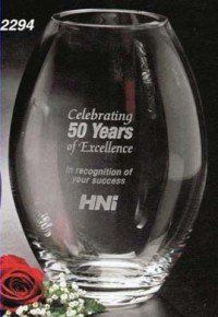 Barrel Crystal Vase