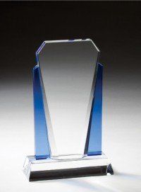 Optic Crystal Blue Plaque