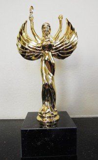 Solid Brass Gold Metal Winged Victory Award Solid Brass Gold Metal Winged Victory Award