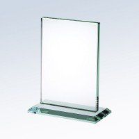 Jade Glass Rectangular Award With Glass Base Jade Glass Rectangular Award With Glass Base