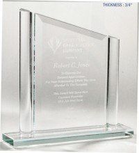 Jade Gradient Award With Glass Base Jade Gradient Award With Glass Base