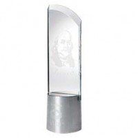 Jade Divine Award With Brush Silver Aluminum Base