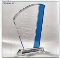 Clear Glass Ocean Wave with glass base