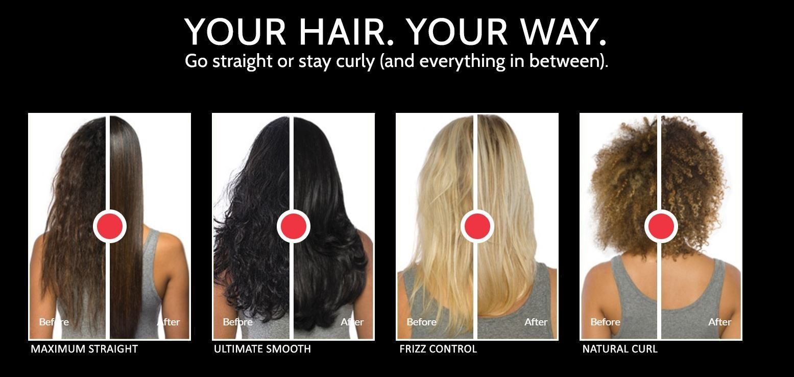 Keratin hair treatment - before and after