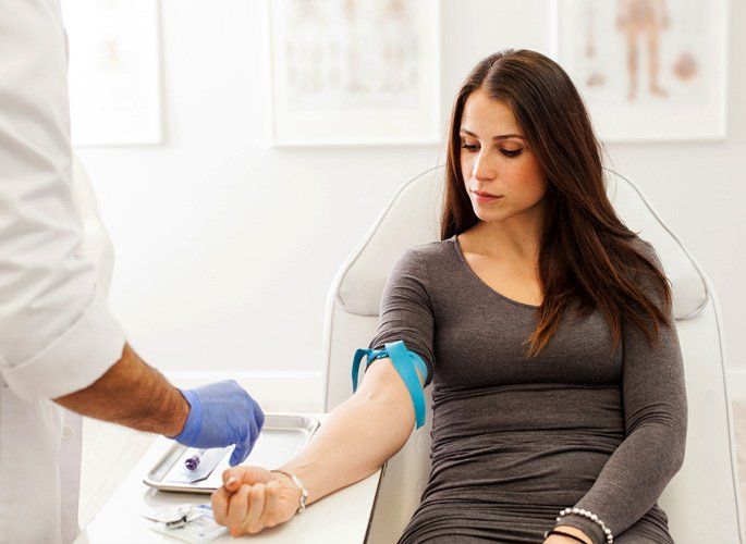 Woman receiving blood test in Round Rock, TX