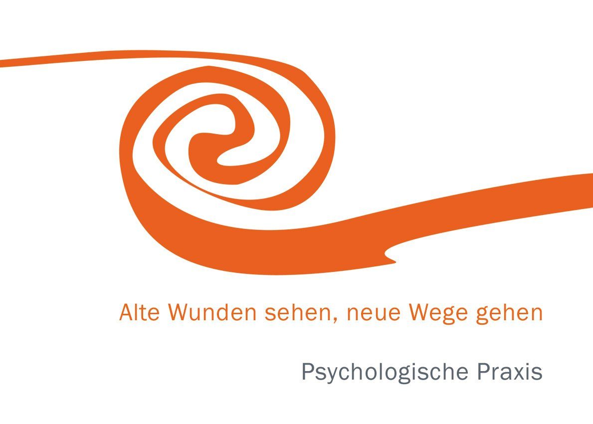 Das Bild zeigt die Vorderseite des Flyers der psychologischen Praxis.