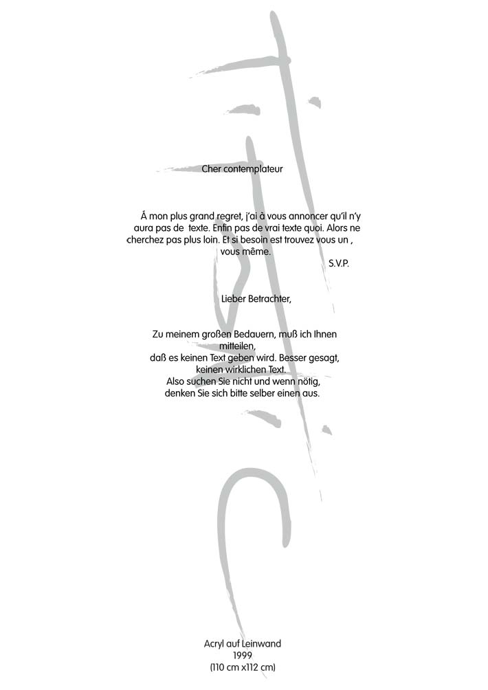 Text mit speziellem Layout und Kalligrafie zu Titanic, einer Arbeit der Künstlerin Benita von Wendt.