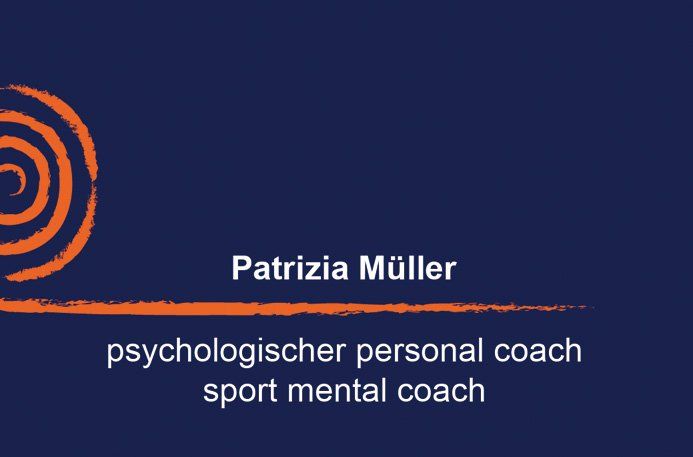 Das Bild zeigt die Vorderseite der Visitenkarte eines mental Coach.