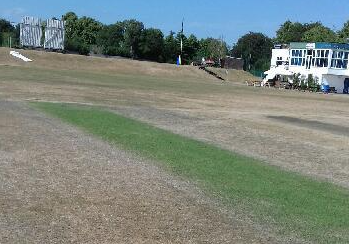 Dry cricket pitch
