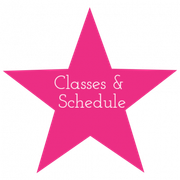 Pink star graphic with