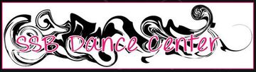 SsB Dance Center logo with pink text on a black and white design and a dark pink border.