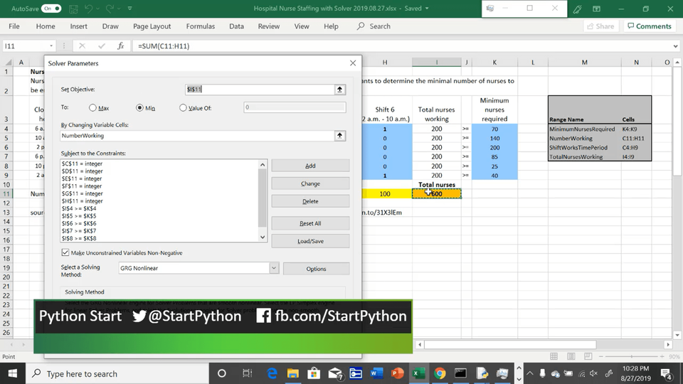 Solver Parameters