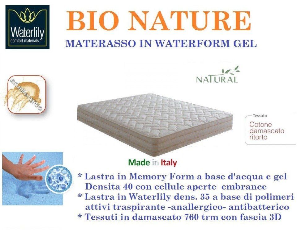 caratteristiche di materasso in waterform gel