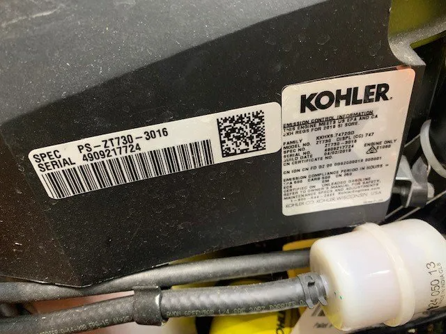 model number sticker location example