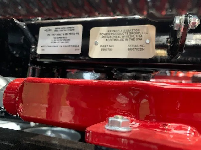 Toro model number location example