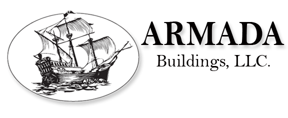A black and white logo for armada buildings llc