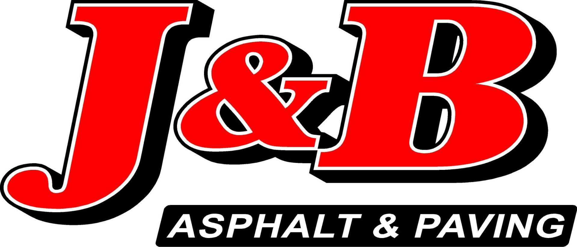 J&B Asphalt & Paving logo in red, black, and white