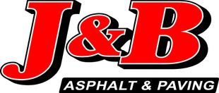 J&B Asphalt & Paving logo in red, black, and white