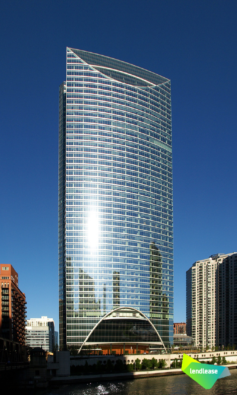 A tall building with a blue sky in the background