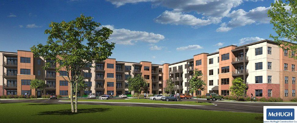 An artist 's impression of a large apartment building