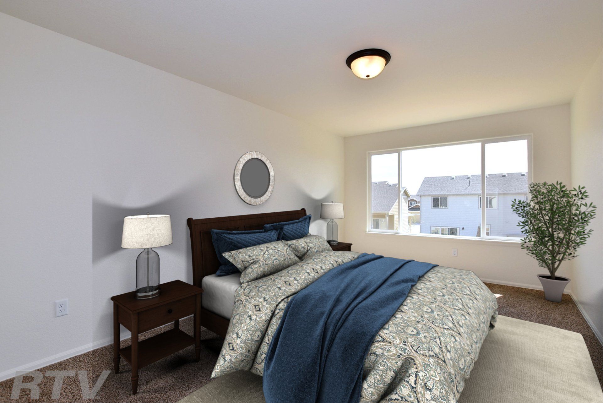 The New Jersey model home bedroom