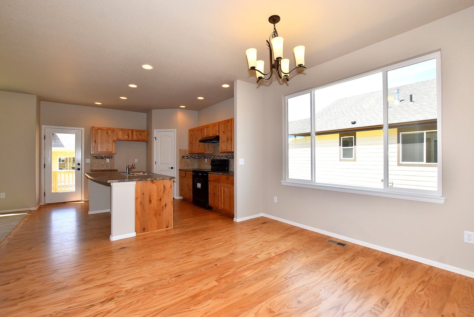 Kitchen and seating area