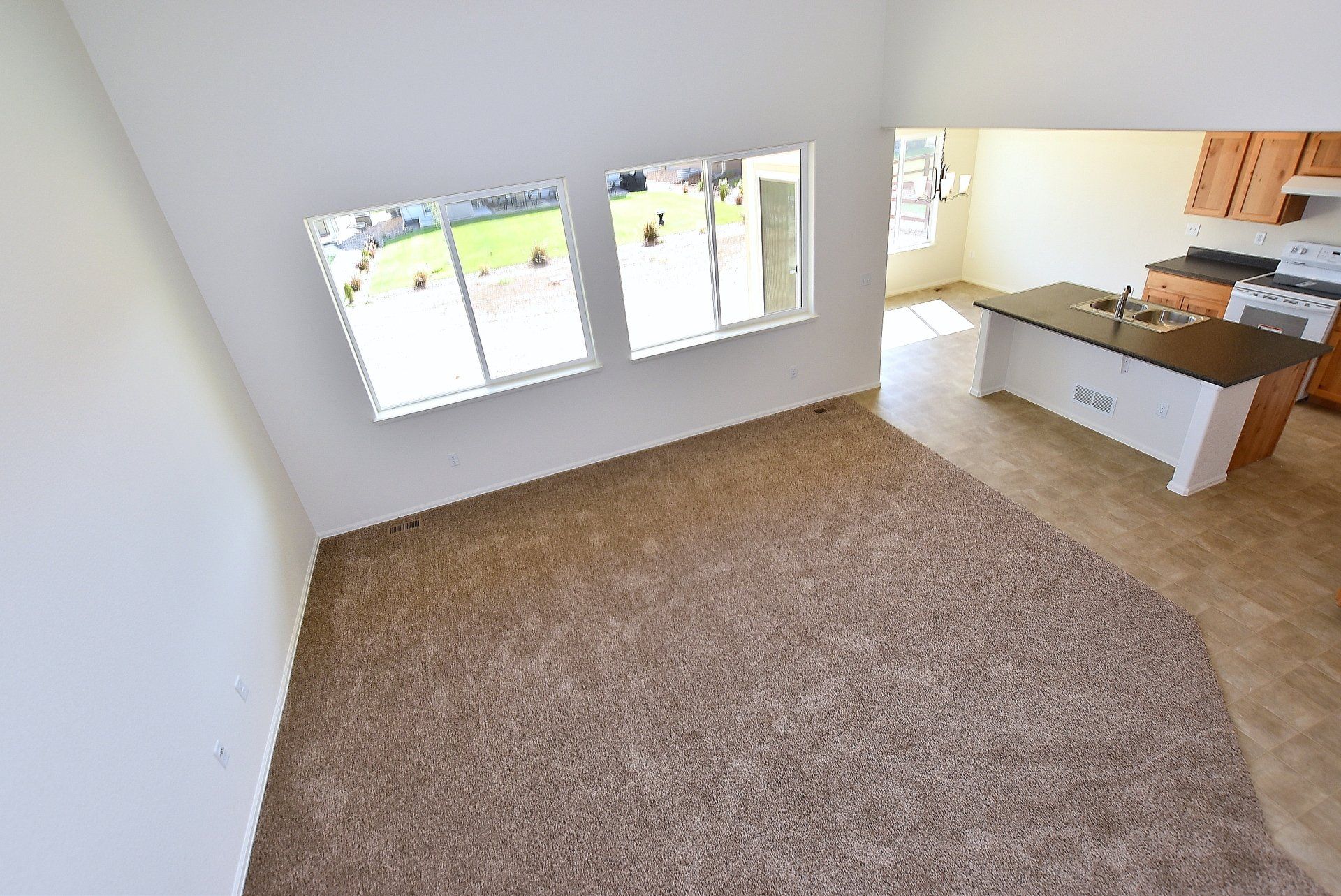 Large open room with windows