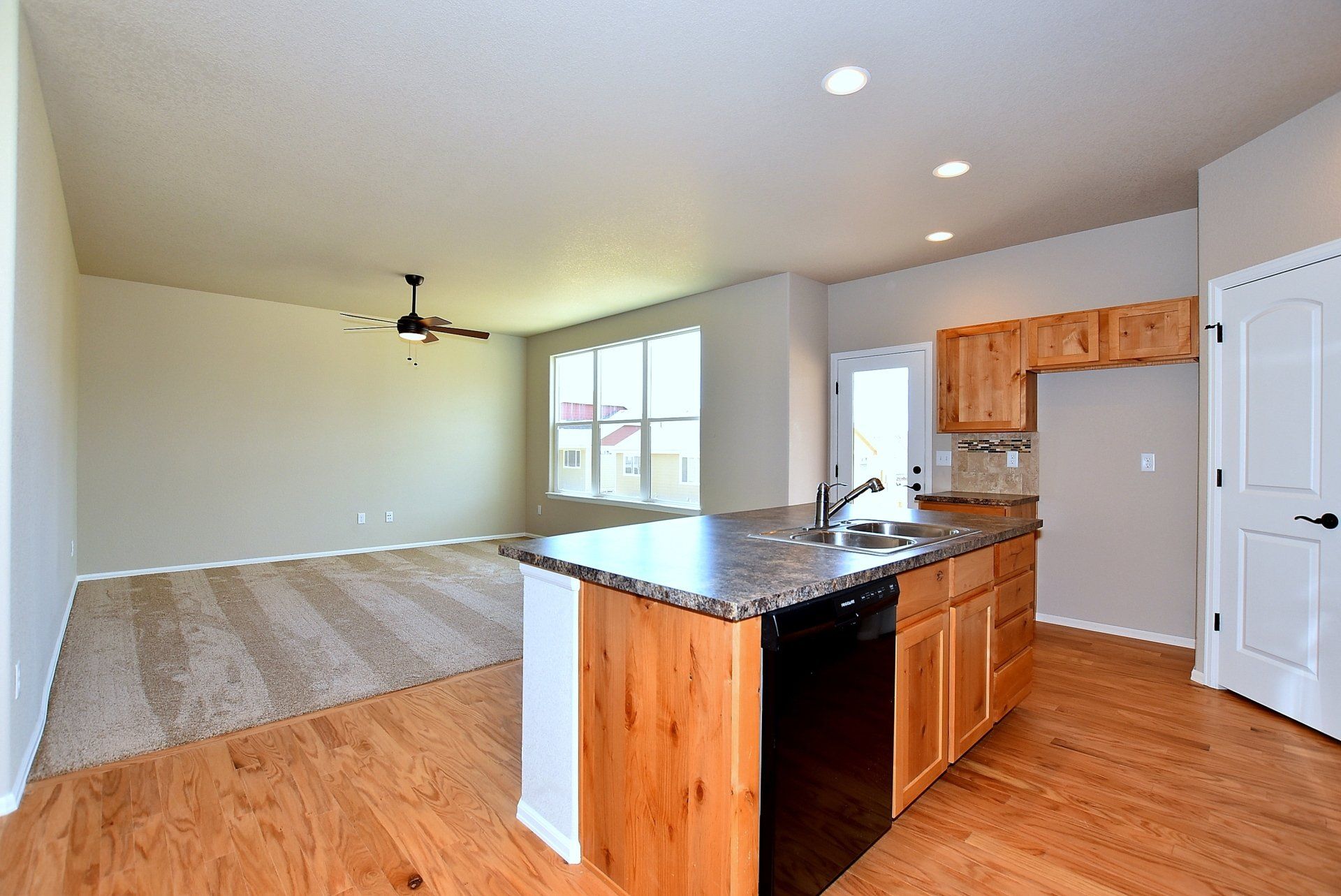 Kitchen and den