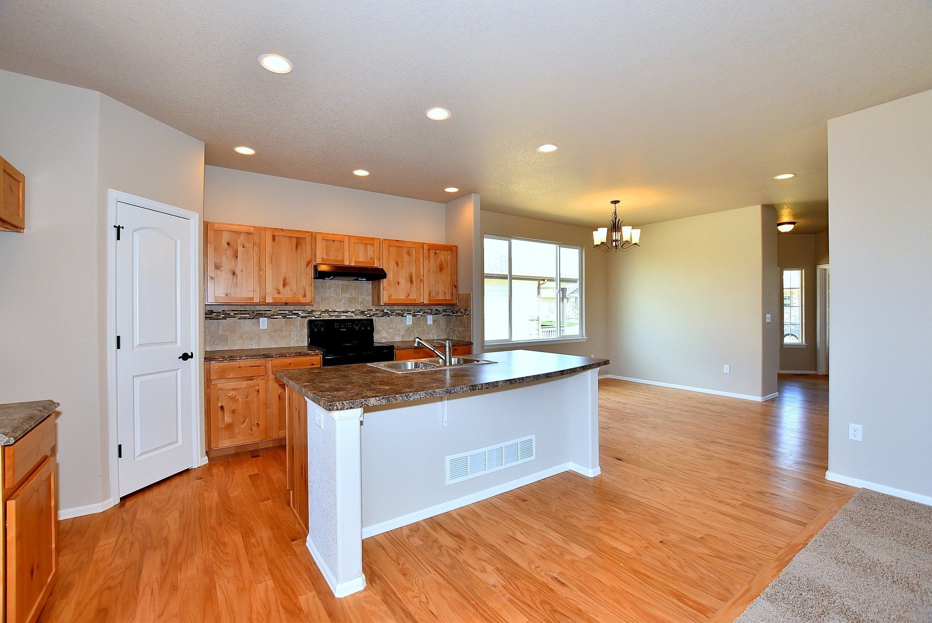 Kitchen and appliances with countertop