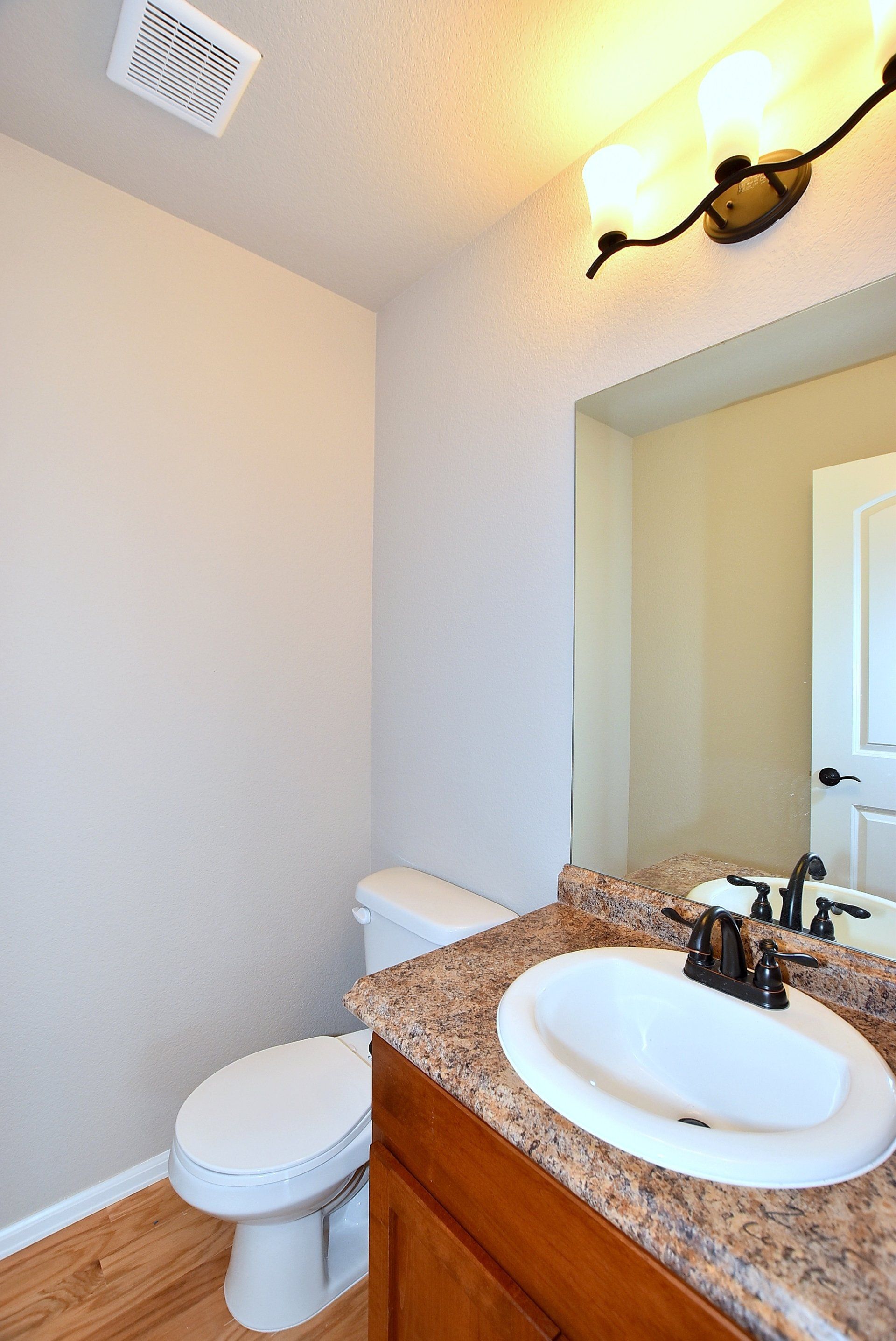 Bathroom with granite countertops