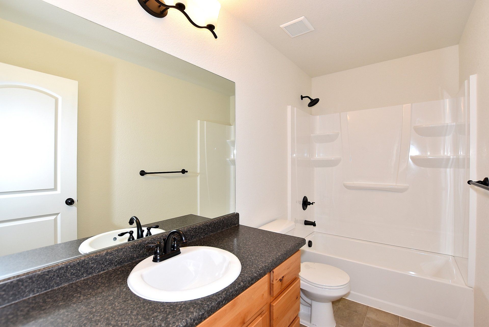 Bathroom with sink and shower