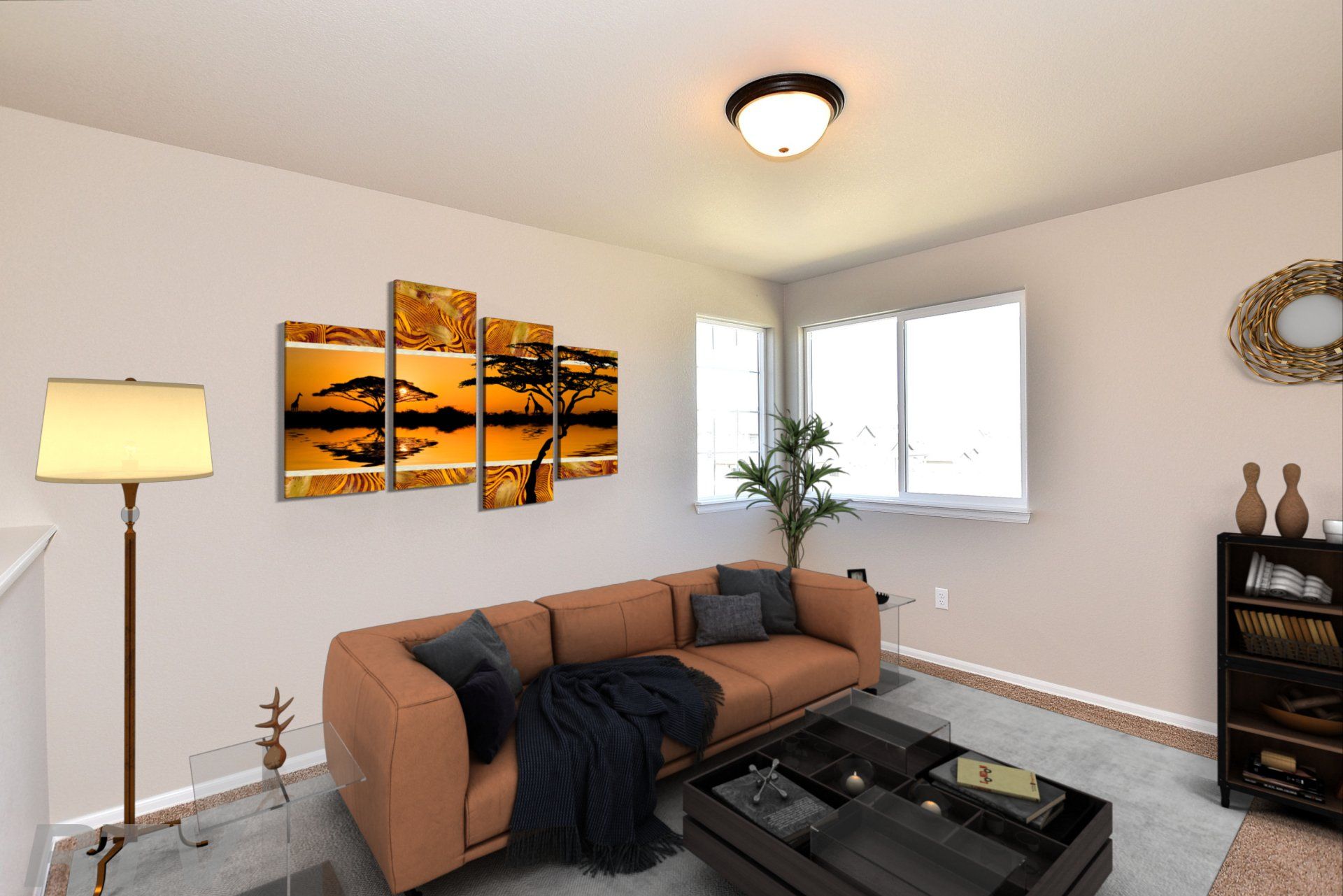 Couch in a small room