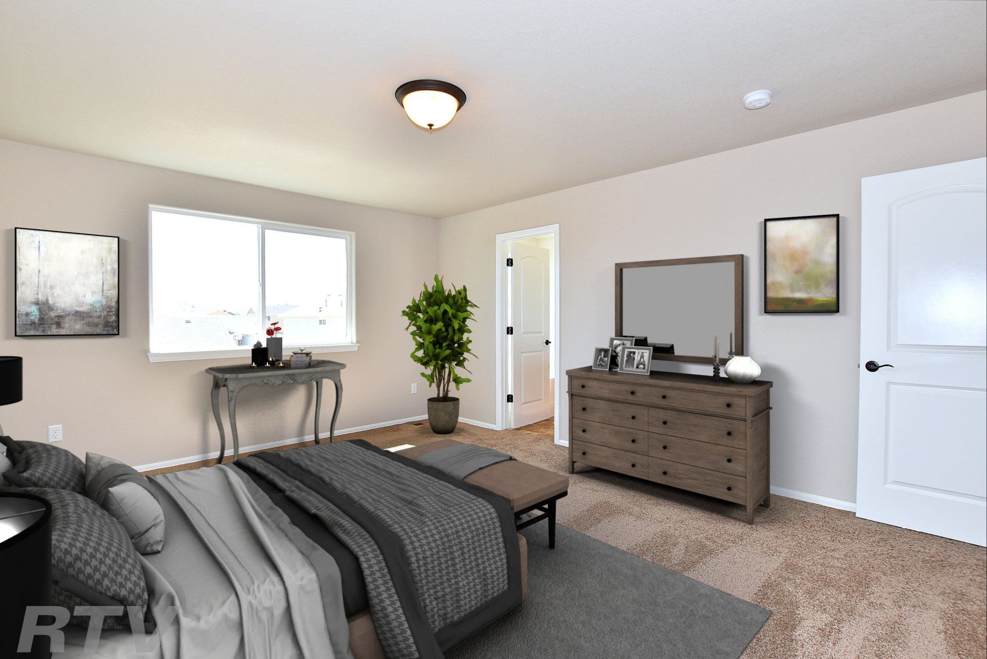 The Saratoga bedroom with tv