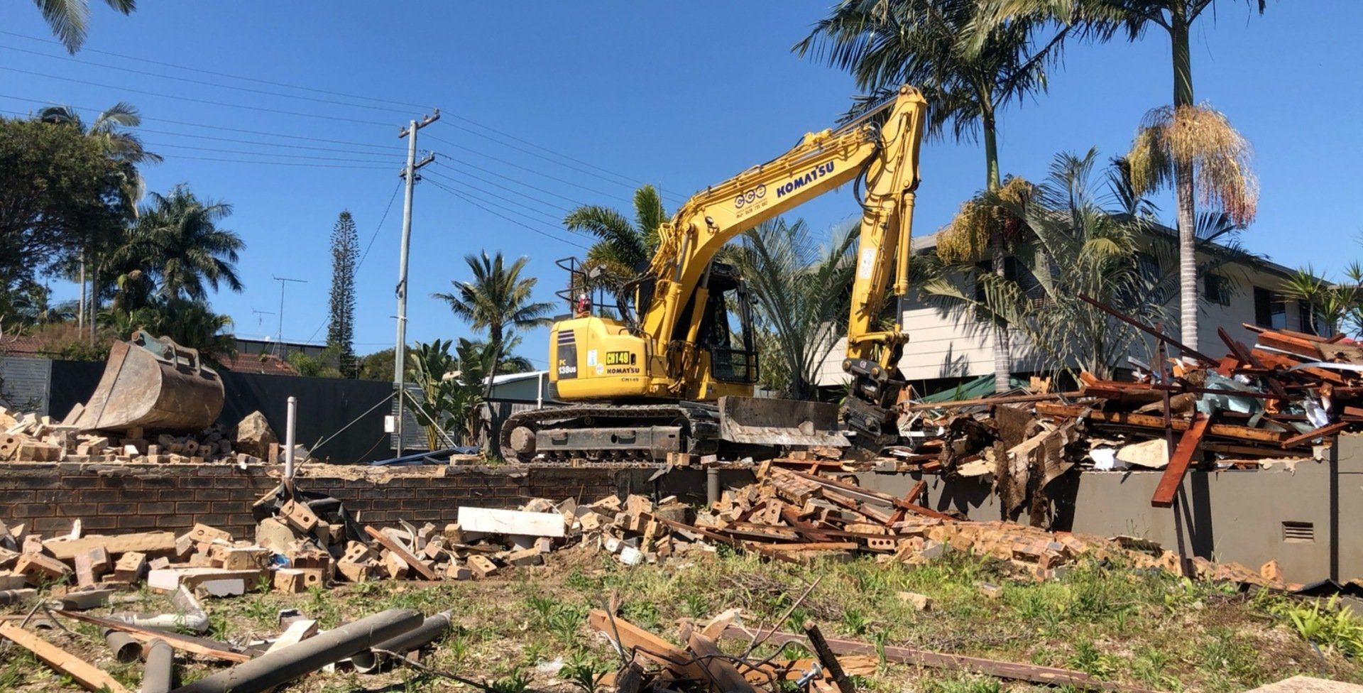 Komatsu Excavator — Allcoast Group Demolition Contractors from Gallery in Sunshine Coast, QLD
