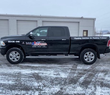 Rescue Plumbing Office With White Garage Door — Moses Lake, WA — Rescue Plumbing