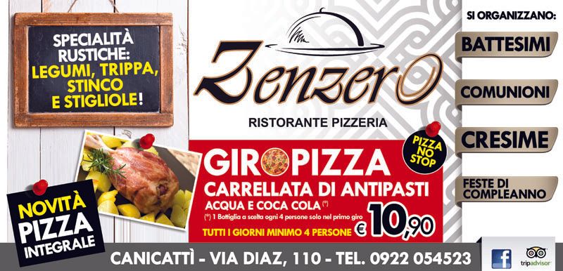 banner pubblicitario zenzero ristorante pizzeria