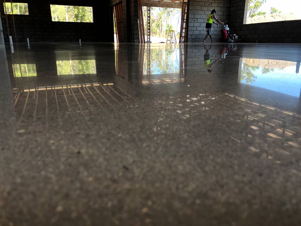 Man Working For Home Marble Renovation — Total Sealing Works Whitsundays in Cannonvale, QLD