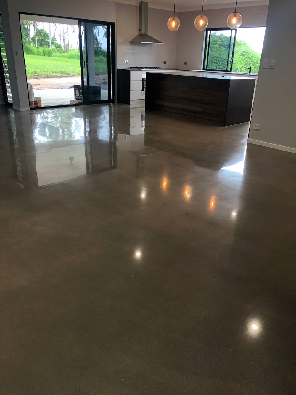Marble Floor On The Kitchen Area — Total Sealing Works Whitsundays in Cannonvale, QLD